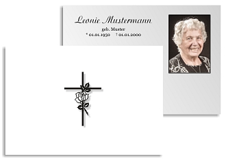 Danksagungskarten Trauer Kreuz