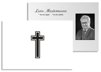 Danksagungskarten Trauer Kreuz