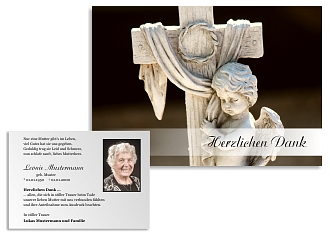 Danksagungskarten Trauer Kreuz
