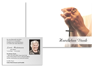 Danksagungskarten Trauer Kreuz