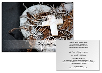 Danksagungskarten Trauer Kreuz