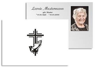 Danksagungskarten Trauer Kreuz