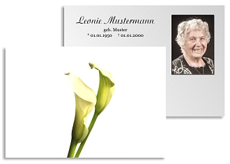 Danksagungskarten Trauer Lilie