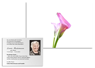 Danksagungskarten Trauer Lilie