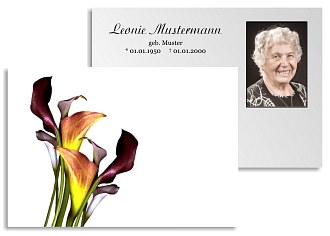 Danksagungskarten Trauer Lilie