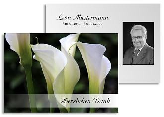 Danksagungskarten Trauer Lilie