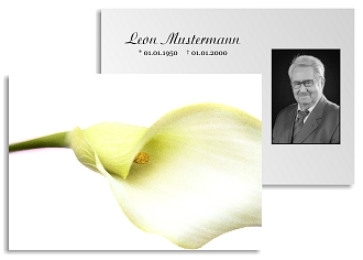 Danksagungskarten Trauer Lilie