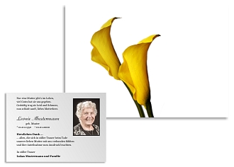 Danksagungskarten Trauer Lilie