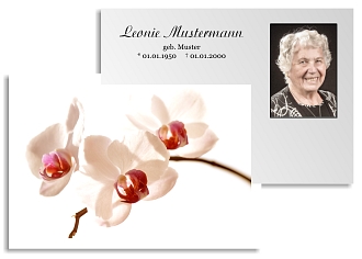 Danksagungskarten Trauer Orchidee