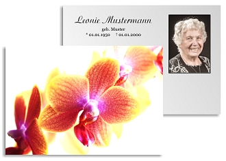 Danksagungskarten Trauer Orchidee