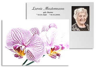 Danksagungskarten Trauer Orchidee