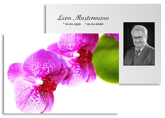 Danksagungskarten Trauer Orchidee