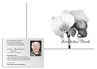 Danksagungskarten Trauer Orchidee