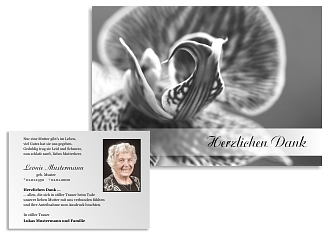 Danksagungskarten Trauer Orchidee