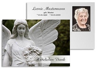 Danksagungskarten Trauer Winter