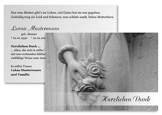 Danksagungskarten Trauer Winter