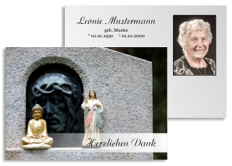 Danksagungskarten Trauer Winter