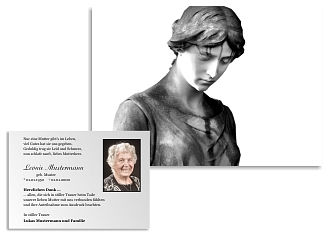 Danksagungskarten Trauer Winter