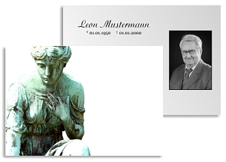 Danksagungskarten Trauer Winter