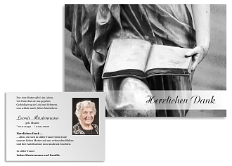 Danksagungskarten Trauer Winter