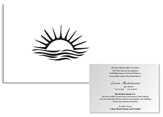 Danksagungskarten Trauer Winter