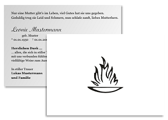 Danksagungskarten Trauer Winter