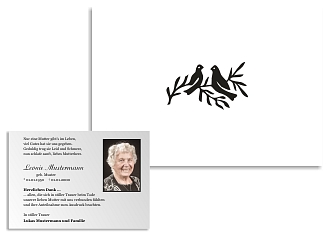 Danksagungskarten Trauer Winter