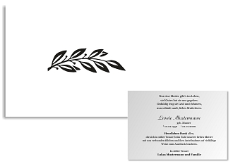 Danksagungskarten Trauer Winter
