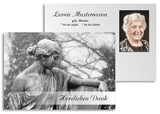 Danksagungskarten Trauer Winter