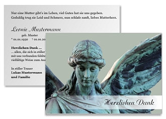 Danksagungskarten Trauer Winter