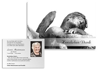 Danksagungskarten Trauer Winter