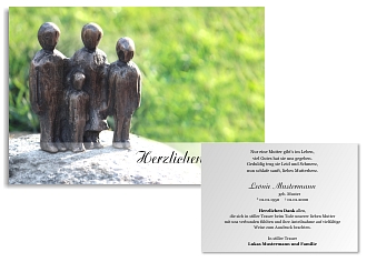 Danksagungskarten Trauer Winter