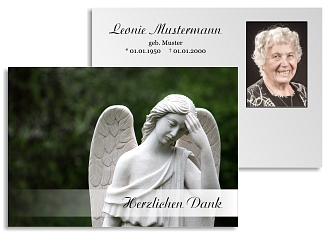 Danksagungskarten Trauer Winter