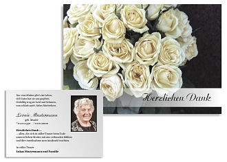 Danksagungskarten Trauer Rose