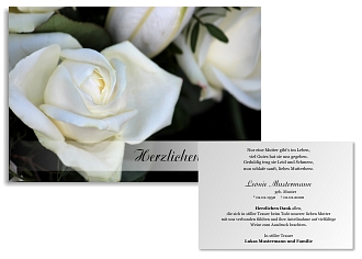 Danksagungskarten Trauer Rose