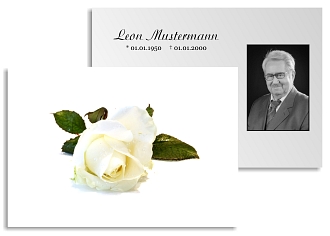 Danksagungskarten Trauer Rose