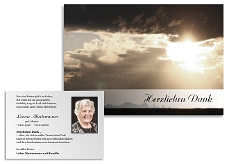 Danksagungskarten Trauer Sommer