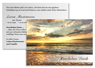 Danksagungskarten Trauer Sommer