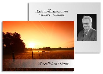 Danksagungskarten Trauer Sommer