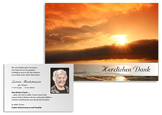 Danksagungskarten Trauer Sommer