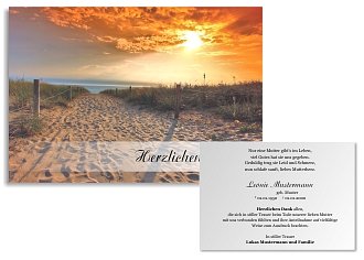 Danksagungskarten Trauer Sommer