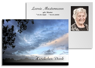 Danksagungskarten Trauer Sommer