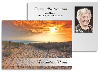 Danksagungskarten Trauer Sonne