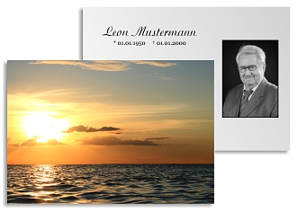 Danksagungskarten Trauer Sonne