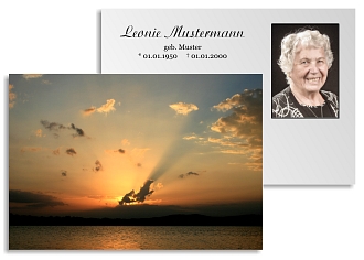 Danksagungskarten Trauer Sonne