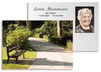 Danksagungskarten Trauer Wald