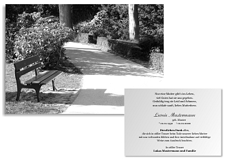 Danksagungskarten Trauer Wald