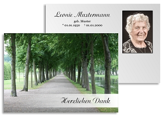 Danksagungskarten Trauer Wald