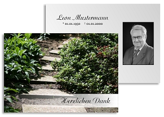 Danksagungskarten Trauer Wald