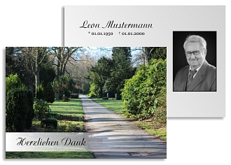 Danksagungskarten Trauer Wald